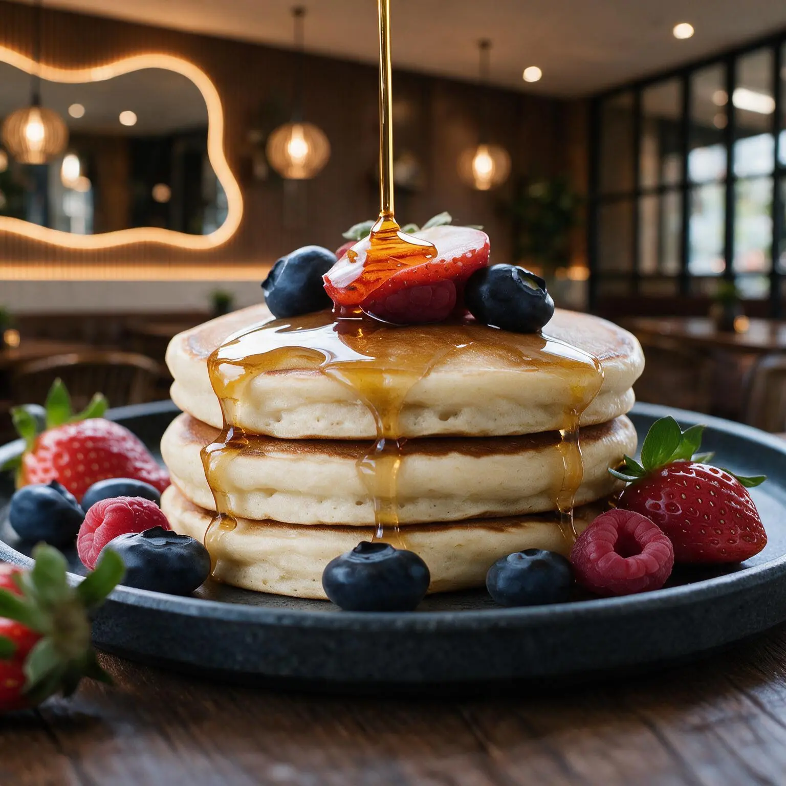 Hotcakes con fruta